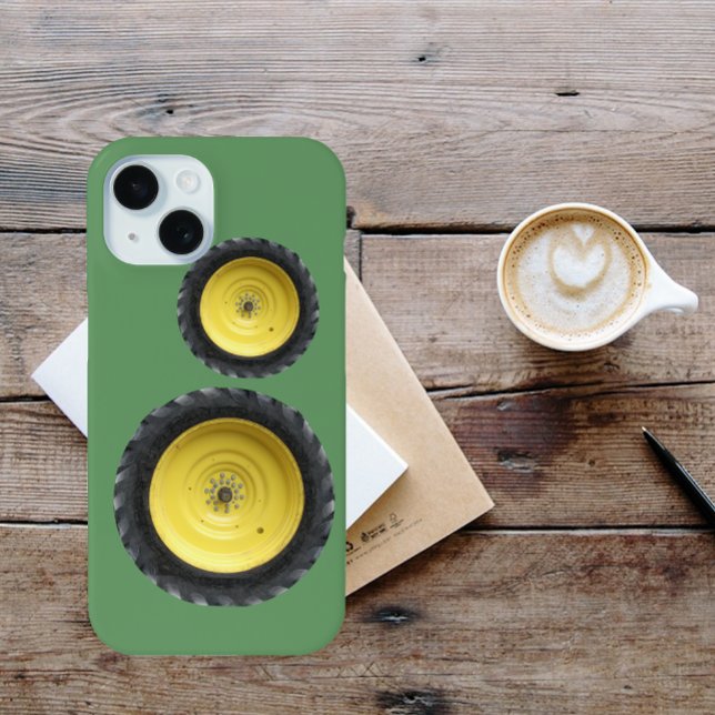 Funda De Case-Mate Para iPhone Ruedas del Tractor de la Granja Amarilla (Subido por el creador)