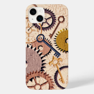 Funda Para iPhone 14 Plus De Case-Mate Ruedas Steampunk, engranajes, llaves, pintura de a