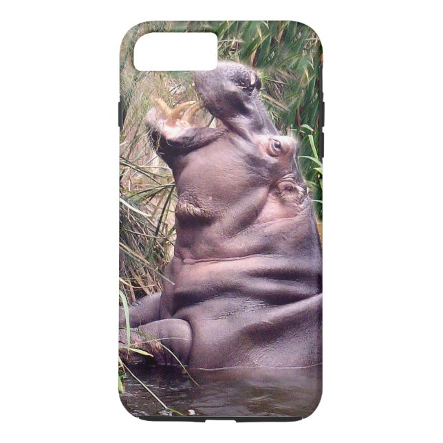 Funda De Case-Mate Para iPhone Rugido de hipopótamo, (Reverso)