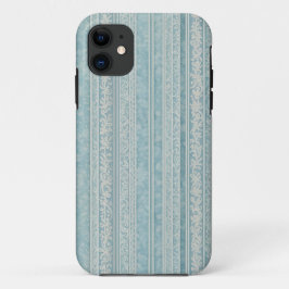 Funda Para iPhone 11 Rugosas franjas azul y crema