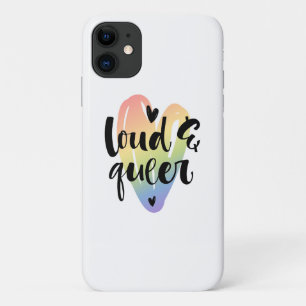 Funda Para iPhone 11 Ruidoso y queer Corazón acuarela