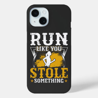 Funda Para iPhone 15 Run Like You Stole Something Fitness Gym workout
