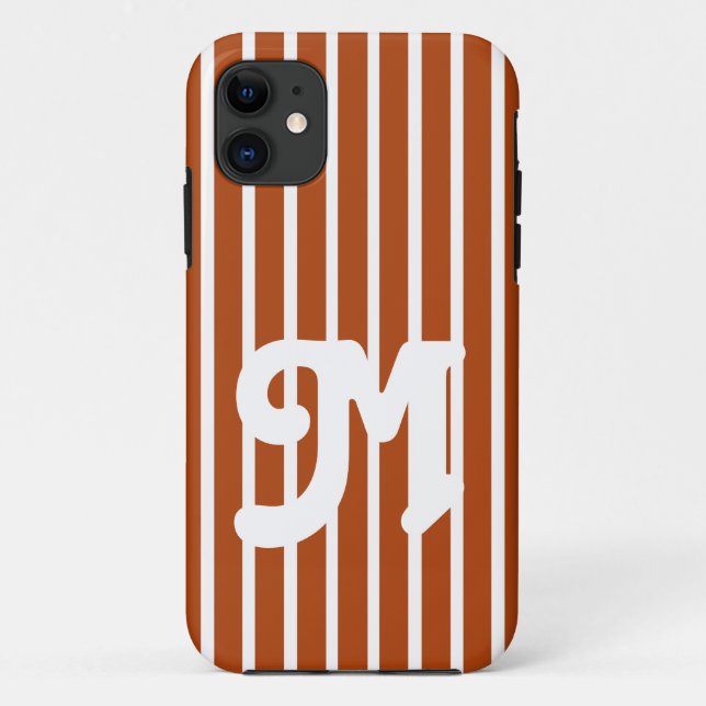 Funda De Case-Mate Para iPhone Rust Red Safari Stripe (Reverso)