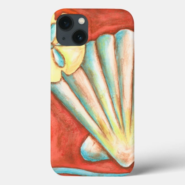 Funda De Case-Mate Para iPhone Rustic Orange Seashells (Reverso)