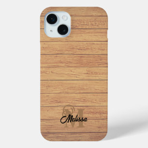 Funda Para iPhone 15 Mini Rustic Wood monogramado