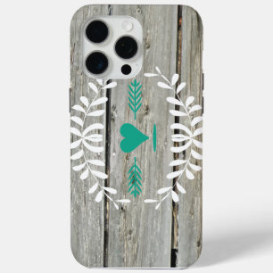 Funda Para iPhone 15 Pro Max rústica granja Barnwood
