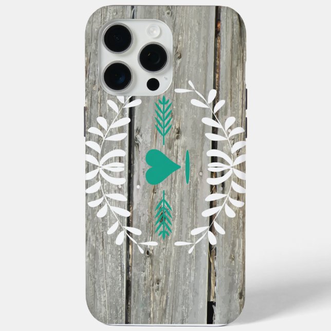 Funda De Case-Mate Para iPhone rústica granja Barnwood (Reverso )