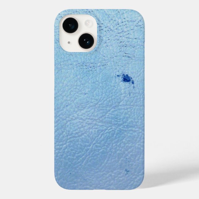 Funda De Case-Mate Para iPhone Rústico Faux Blue Leather (Reverso )