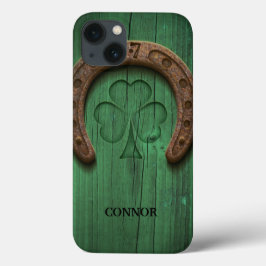 Funda Para iPhone 13 Rústico Lucky Horse Shoe Irish Personalizado