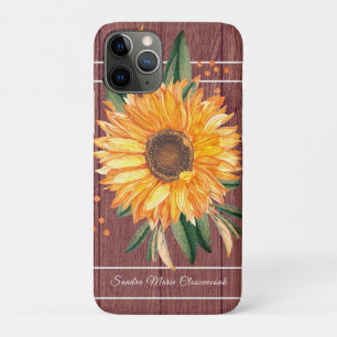 Funda Para iPhone 11 Pro Rústico País Dorado Sunflower Brown