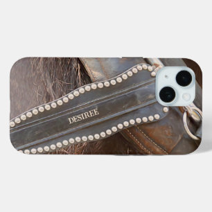 Funda Para iPhone 15 Rústico País Marrón Caballo Occidental