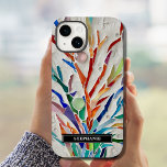 Funda Para iPhone 14 De Case-Mate Rústico personalizado<br><div class="desc">Este estuche de teléfono rústico está decorado con un colorido mosaico botánico. Personalizable fácil. Porque creamos nuestra obra de arte no encontrarás esta imagen exacta de otros diseñadores. Original Mosaico © Michele Davies.</div>
