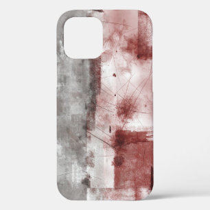 Funda Para iPhone 12 Rústico Rústico Rústico Gris Blanco Resumen Nr56