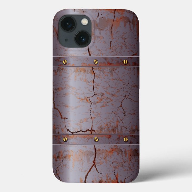 Funda De Case-Mate Para iPhone Rusto raqueado Metalizado (Reverso)