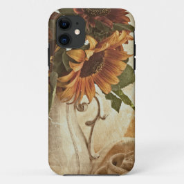 Funda Para iPhone 11 Rusty Naranja Sunflowers