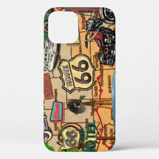 Funda Para iPhone 12 Ruta de la Viñeta 66, poster nostálgico.