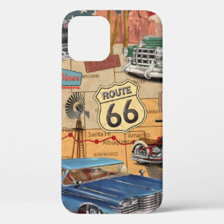 Funda Para iPhone 12 Ruta de la Vintage 66 poster.