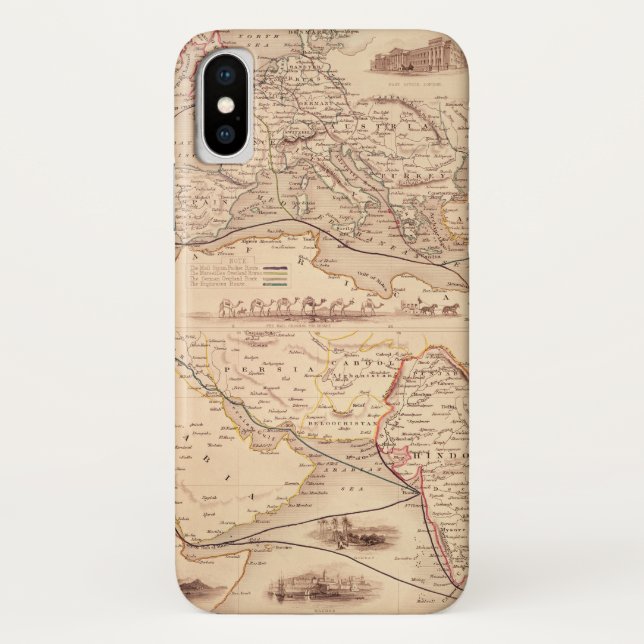 Funda De Case-Mate Para iPhone Ruta terrestre a la India (Reverso)