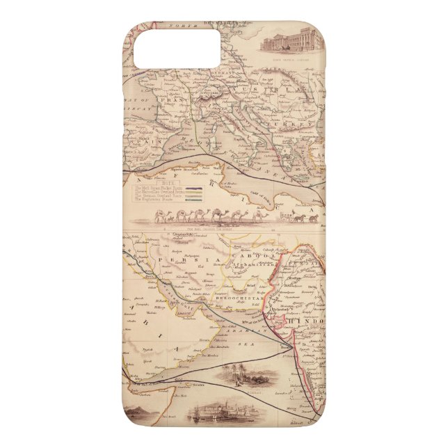 Funda De Case-Mate Para iPhone Ruta terrestre a la India (Reverso)