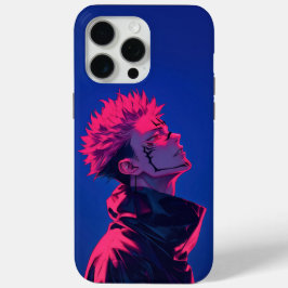 Funda Para iPhone 15 Pro Max Ryomen Sukuna Maldición Neon