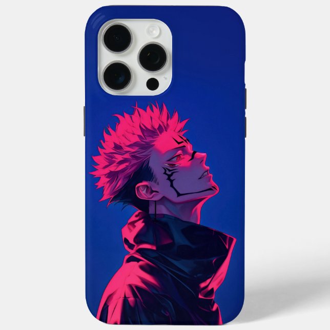 Funda De Case-Mate Para iPhone Ryomen Sukuna Maldición Neon (Reverso )