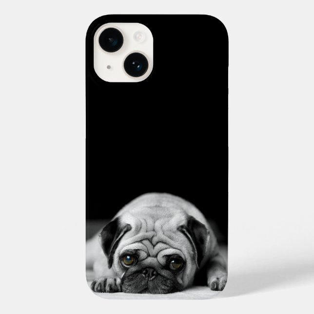 Funda De Case-Mate Para iPhone Sad Pug (Reverso )