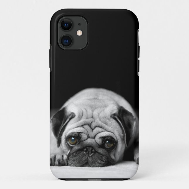 Funda De Case-Mate Para iPhone Sad Pug (Reverso)