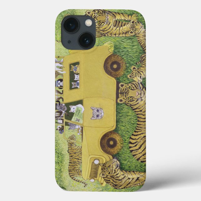 Funda De Case-Mate Para iPhone Safari del gato (Reverso)