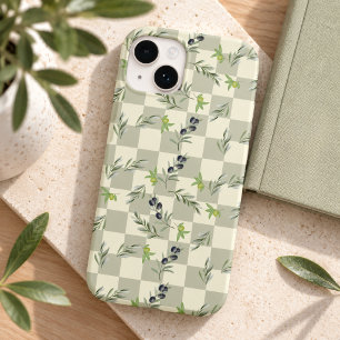 Funda Para iPhone 14 De Case-Mate Sage Verde Estilo Francés Acuarela Patrón Oliva