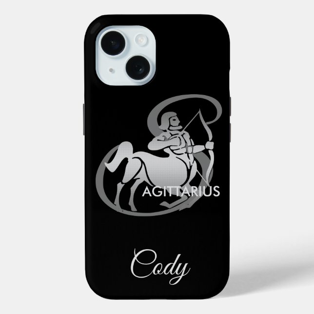 Funda De Case-Mate Para iPhone Sagitario - Rótulo del zodiaco (Reverso )