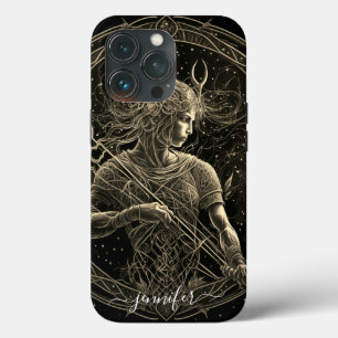 Funda Para iPhone 13 Pro Sagitario zodiaco negro oro Case-Mate iPhone