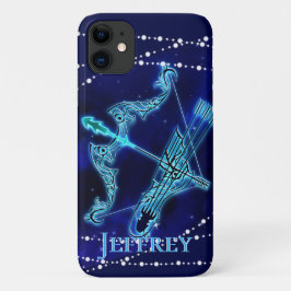 Funda Para iPhone 11 Sagittarius en azul oscuro II