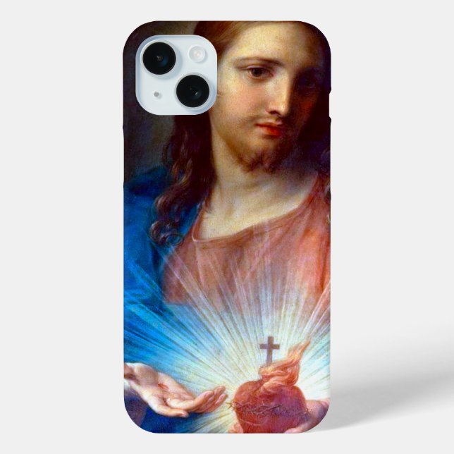 Funda De Case-Mate Para iPhone Sagrado Corazón de Jesús (Reverso )