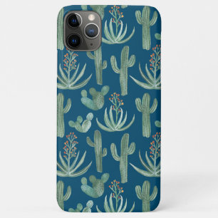 Funda Para iPhone 11 Pro Max Saguaro Cactus Deert Aloe Watercolor