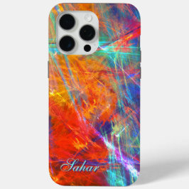 Funda Para iPhone 15 Pro Max Sahar - Nombre personalizado, texturas multicolor