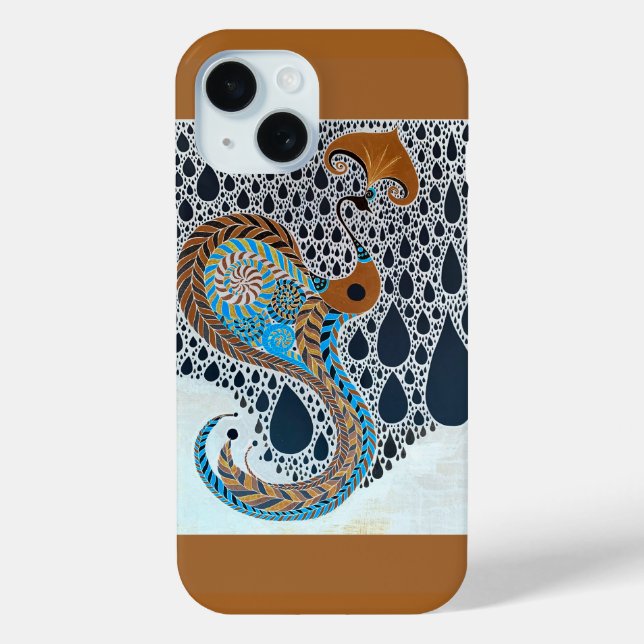 Funda De Case-Mate Para iPhone Sahara Pearls Tribal Exotic Peacock (Reverso )