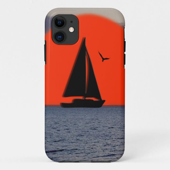 Funda De Case-Mate Para iPhone Sailboat Sunset (Reverso)