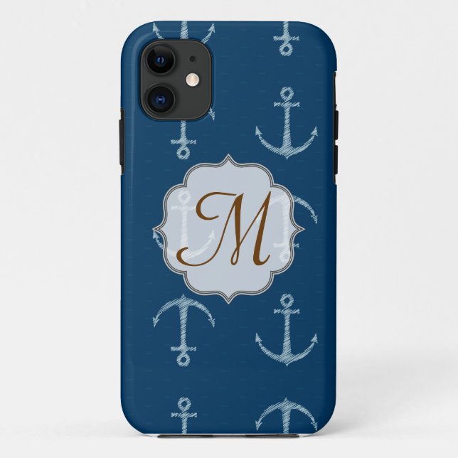 Funda De Case-Mate Para iPhone Sailin Monograma IPHONE 5 Funda (Reverso)