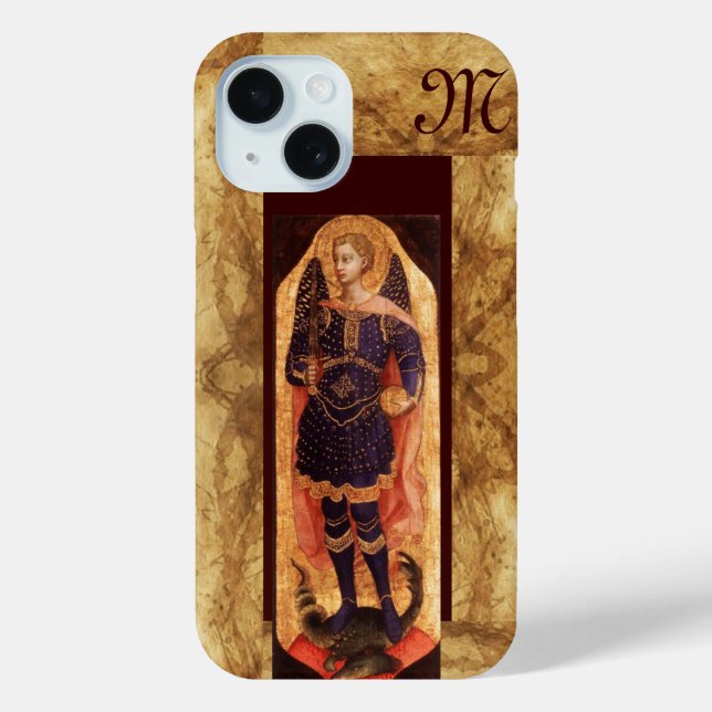 Funda De Case-Mate Para iPhone SAINT MICHAEL ARCHANGEL CON monograma DRAGON (Reverso )