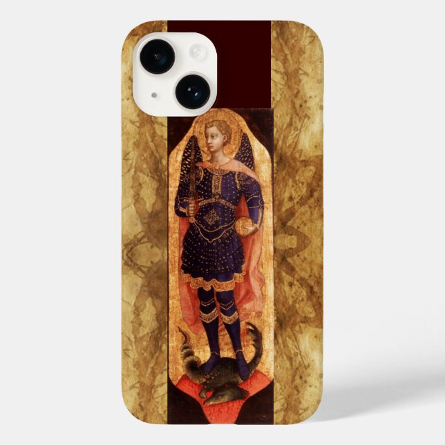FUNDA DE Case-Mate PARA iPhone SAINT MICHAEL ARCHANGEL CON PARCHÓN ANTIGUO DE DRA (Reverso )