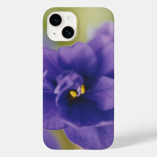 Funda De Case-Mate Para iPhone Saintpaulia violeta azul africana (Reverso )
