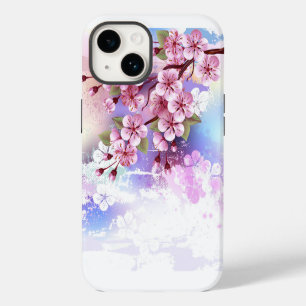 Funda Para iPhone 14 De Case-Mate Sakura rosa sobre fondo de pintura