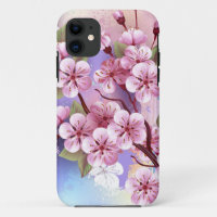 Sakura rosa sobre fondo de pintura