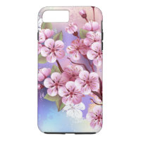 Sakura rosa sobre fondo de pintura