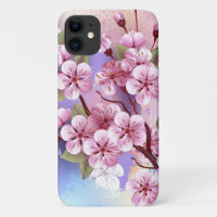 Sakura rosa sobre fondo de pintura