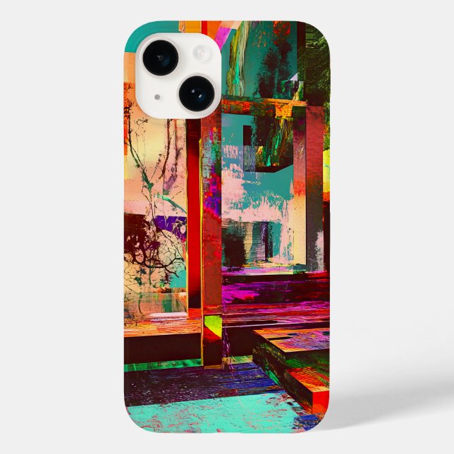 Funda De Case-Mate Para iPhone Sala de Arte Abstracto (Reverso )