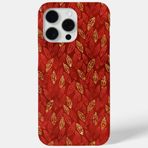 FUNDA PARA iPhone 15 PRO MAX SALIDAS DE OTOÑO ROJO Y ORO LUMINOSO