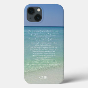Funda Para iPhone 13 Salmo 23 Biblia Verse Bella Playa Monograma