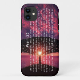 Funda Para iPhone 11 Salmo 23 Cita Biblia Océano atardecer