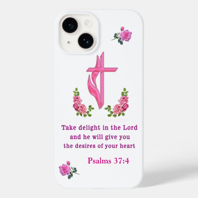 Funda De Case-Mate Para iPhone Salmos 37:4 (Reverso )